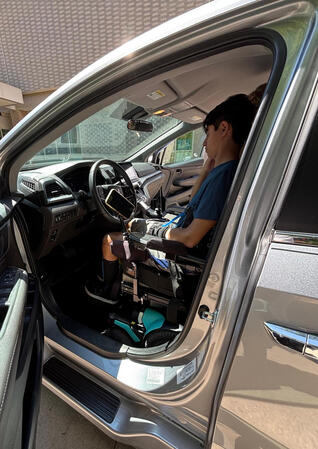 Power wheelchair accessible driving