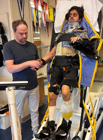 Working hard at rehab in Craig Hospital