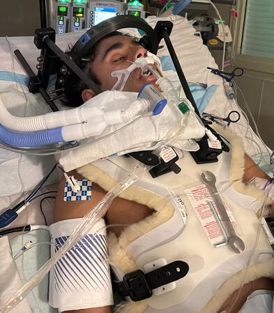 At the ICU after a life changing spinal cord injury